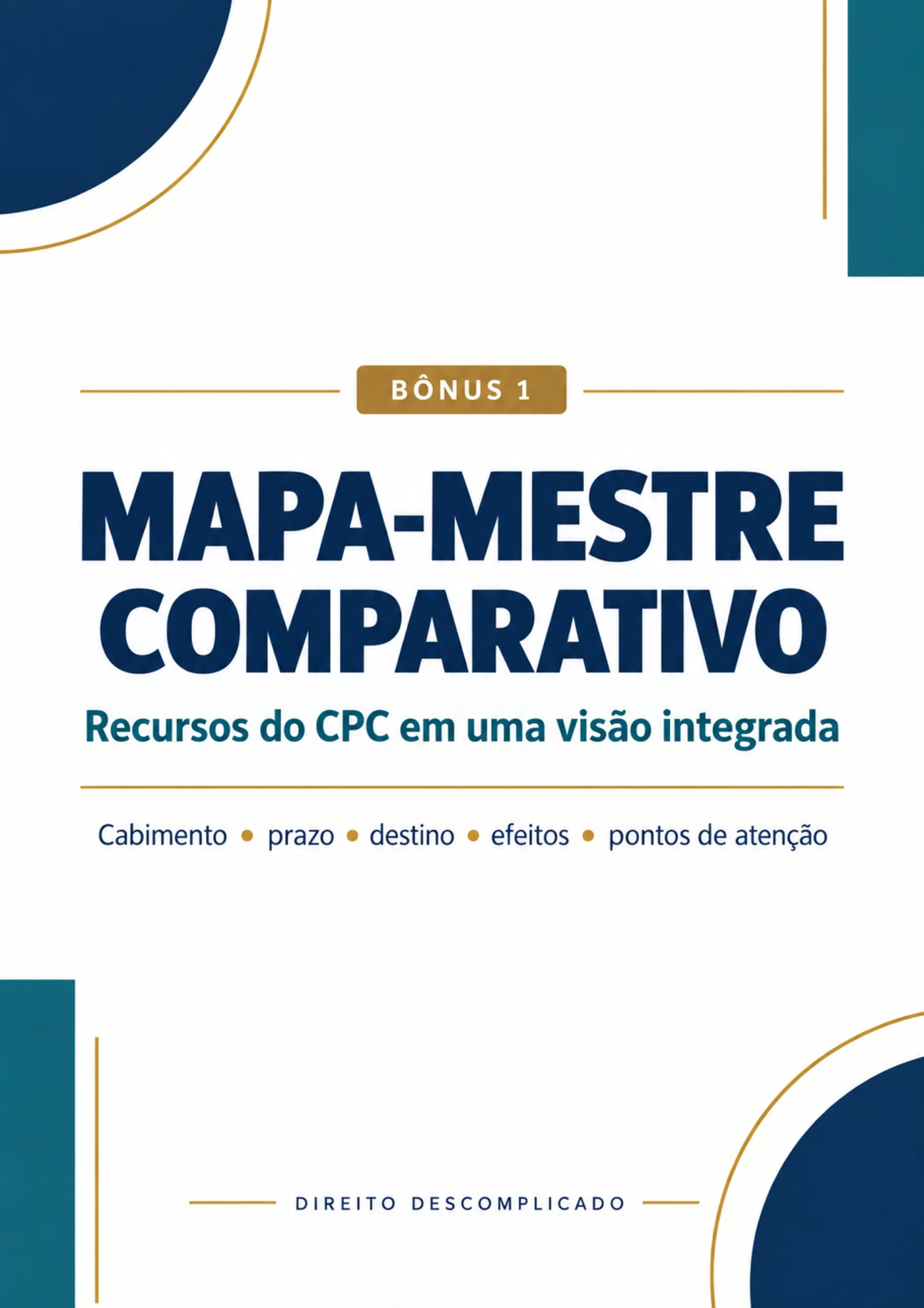 Capa do Mapa-Mestre Comparativo dos Recursos
